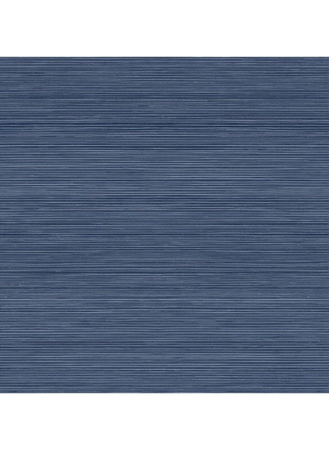 NuWallpaper Nus3959 Indigo Crossweave Peel & Stick String Wallpaper Blue  - Image 1