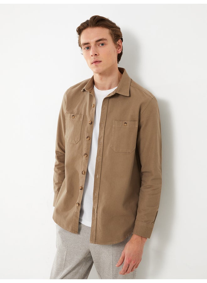 LC WAIKIKI - Slim Fit Long Sleeve Gabardine Men's Shirt - Image 1