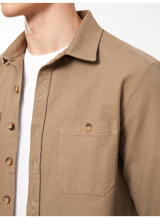 LC WAIKIKI - Slim Fit Long Sleeve Gabardine Men's Shirt - Image 1