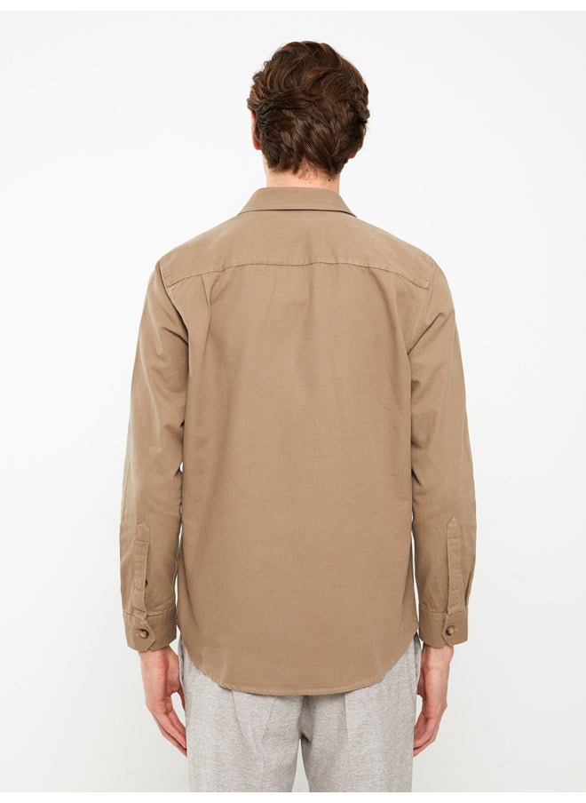 LC WAIKIKI - Slim Fit Long Sleeve Gabardine Men's Shirt - Image 1