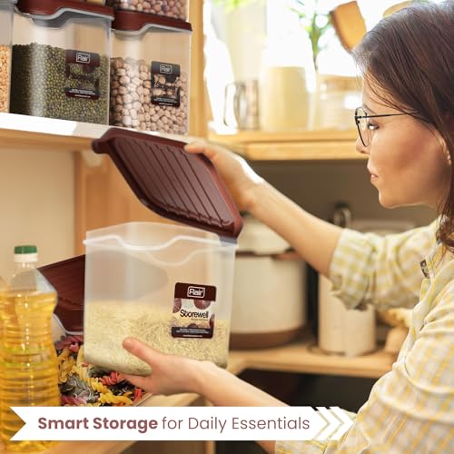 FLAIR Storewell Square Food Storage Containers Set of 4 (1800 ML)- Maroon, Air Tight Containers for Kitchen Storage Ideal kitchen box for Rice, Atta and Grains, BPA-Free, Food Grade - Image 4