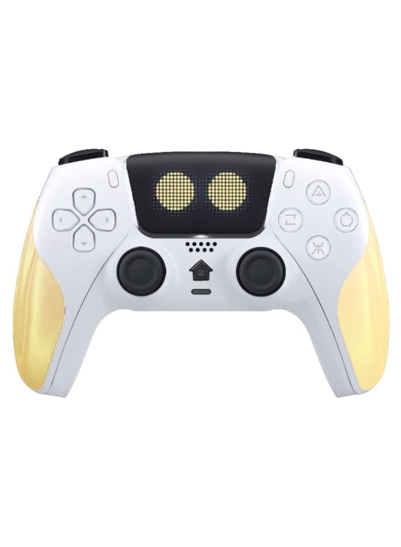 Sundi SUNDI PLAYX Wireless Controller for PS4/PS5 – Yellow Limited Edition Bluetooth 4.2 Gamepad with Touchpad, Turbo Mode, Dual Vibration, Built-in Speaker, 3.5mm Jack & LED Light 