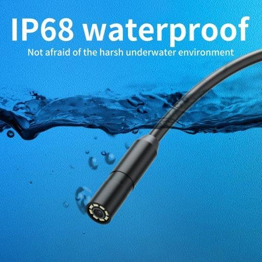 Generic HD Endoscope Camera Flexible IP67 Waterproof Inspection 6 LED Borescope with 5M Cable 5.5mm 7mm for Android, PC & Notebook, with OTG App USB Camera Indoor (Black)  - Image 2