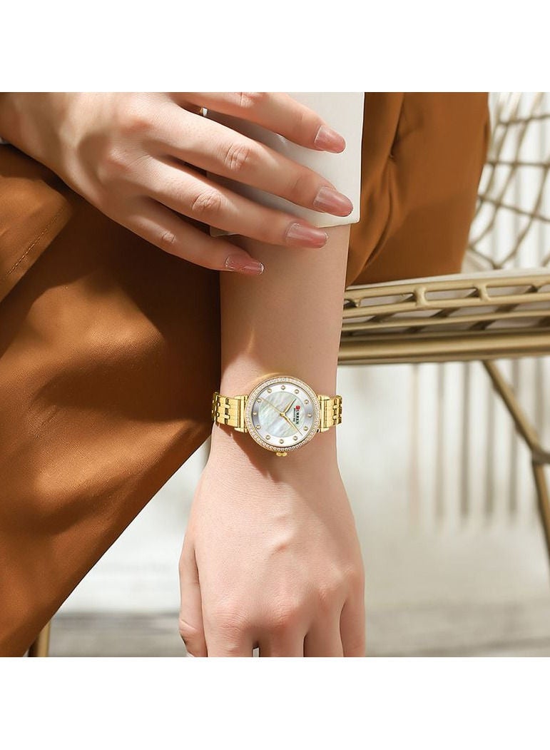 CURREN CURREN Fashion Women Watch Top Brand Luxury Lady Girl Wristwatch  Gold Stainless Steel Bracelet Classic Female Clock 9087 - Image 3