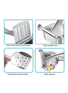 TEGRILO Manual Fruit Squeezer Juicer Stainless-Steel Heavy-Duty Hand Press Perfect for Lemon Orange Water melon Pomegranate Juice Extraction  - Image 3