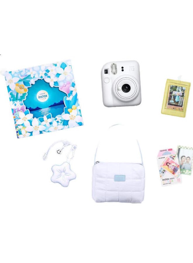 Instax Fuji Instax Instant Camera, One-Step Imaging Camera, Mini12 Deluxe Gift Box, Moonlight Jasmine, Includes 10 Sheets Of Fafa Floral Border Film - Image 2