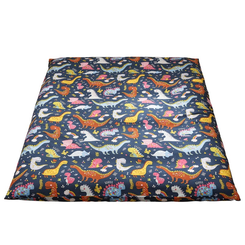 MAXYOYO Mattress Cover for Traditional Japanese Futon Mattress Futon Floor Mats Cover with Zipper Super Soft and Machine Washable Dinosaur Full