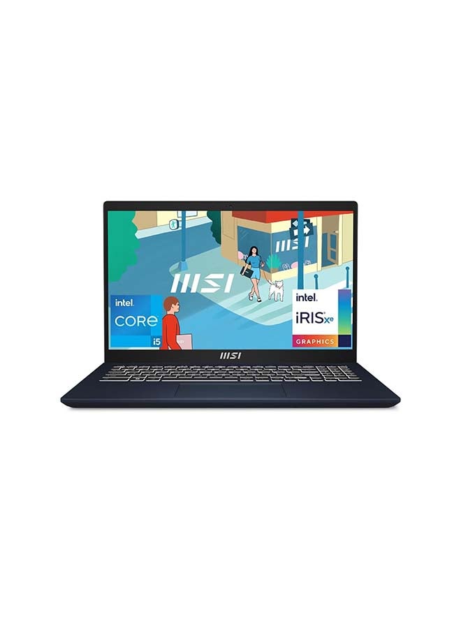 MSI Modern 15 15.6-Inch Display, Core i5-1335U Processor/8GB RAM/512GB SSD/Intel Iris XE Graphics/Windows 11 Home English/Arabic Classic Black english_arabic Classic Black - Image 1