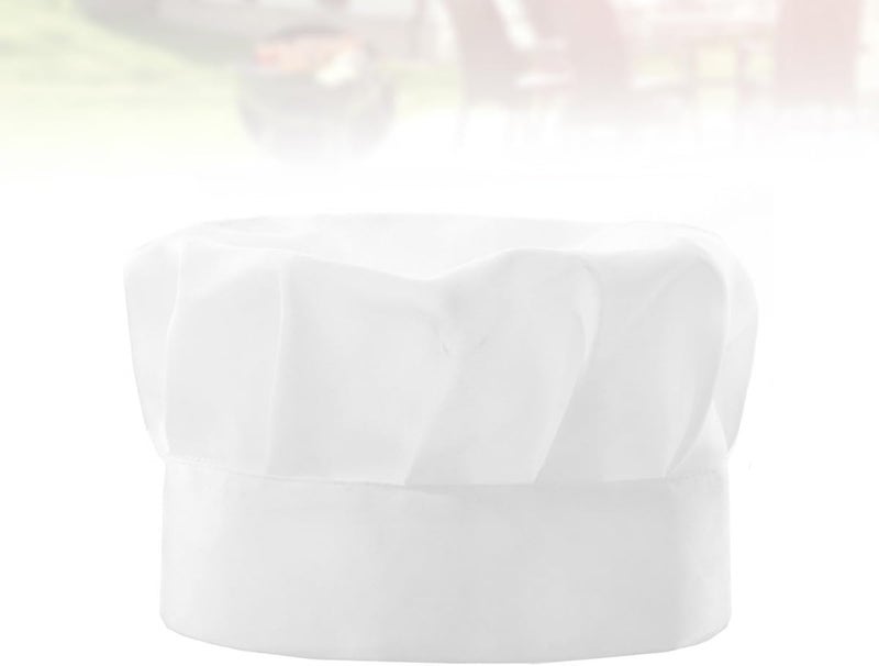 Adjustable White Pleated Culinary Work Cap for Adults, Food Service Hat for Restaurant, Bakery, Hotel Kitchen Uniform - Image 5