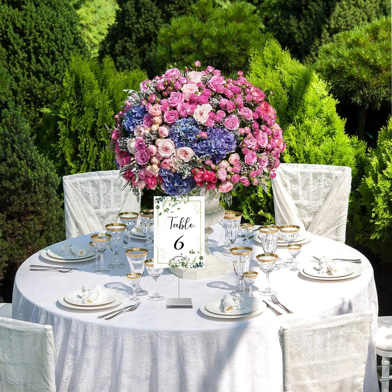 klarako 25 Pieces Weeding Table Numbers Cards, 1-25, Double Sided Modern Calligraphy Foil Design Rustic Table Numbers for Wedding, Receptions, Banquets, Cafés, Party, Event, Celebrations, 4 x 6 Inch - Image 5