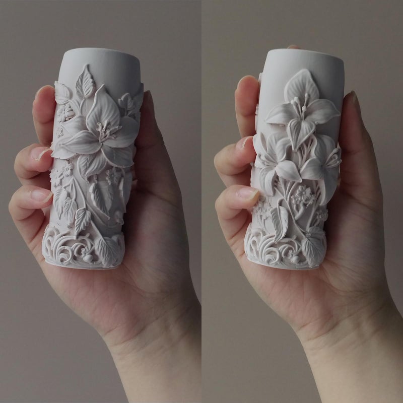 Japleed Elegant Lily Embossed Candle Molds for Candle Making, 3D Flower Silicone Molds for Candle Soap Wax Resin Clay, Blooming Lily Chocolate Cake Fondant Molds, DIY Floral Art Craft Wedding Decor - Image 5