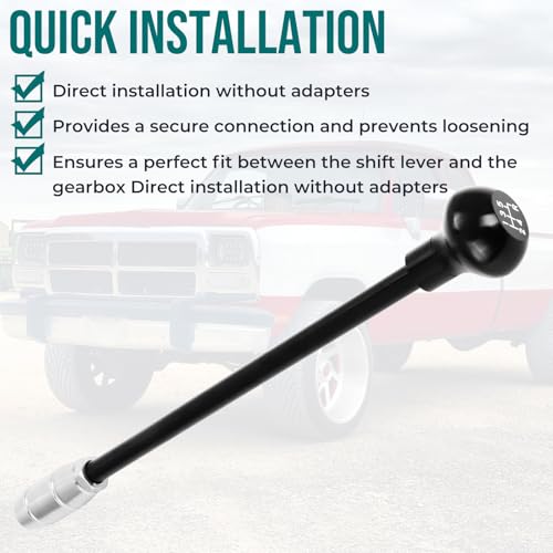 Foruly NV4500 Shifter Stick - Straight Handle with 14MM Knob Adapter - Fits for Dodge Ram NV4500 (Excludes 2-Bolt G360) - Image 5