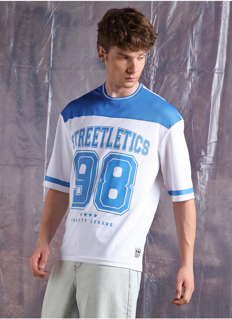 Hubberholme - White Oversized Tshirts Printed design crafted from 100% Polyester featuring Half Sleeve with Slip on closure. - Image 1
