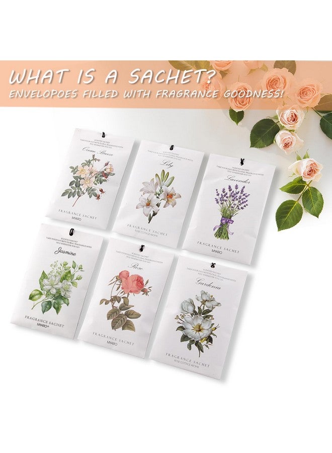 MYARO MYARO 12 Packs Scented Sachets for Drawer and Closet, Long-Lasting Sachets Bags Home Fragrance 6 Scents Option- Lavender, Rose, Jasmine, Ocean, Gardenia, Lily  - Image 4