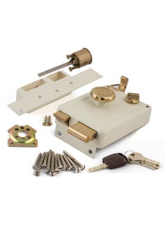 EUROPA Europa Stainless Steel Night Latch Key Lock for Main Entrance Single and Double Doors 8010 Iv (Ivory) 