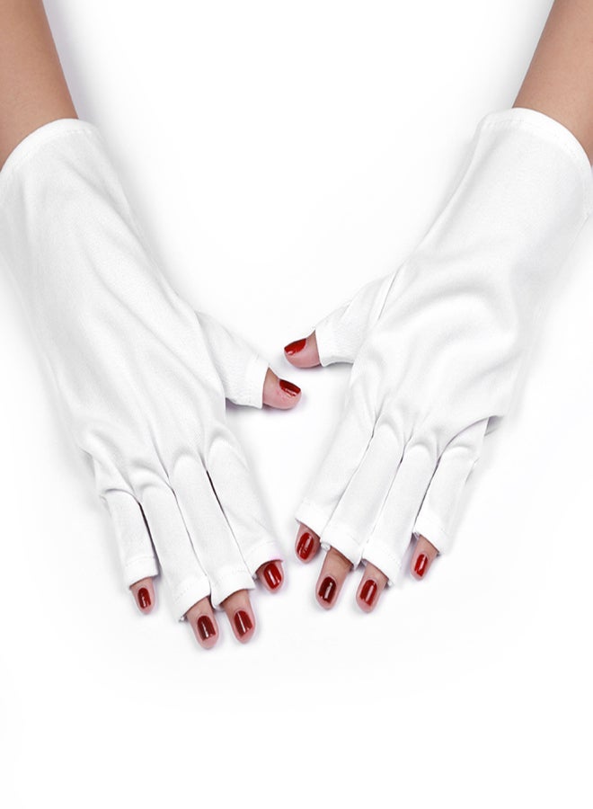 1 Pair UV Protection Gloves Fingerless Anti UV Glove Hands from UV with LED UV Gel Nail Polish Drying Lamp Manicure Nail Tool - Image 1