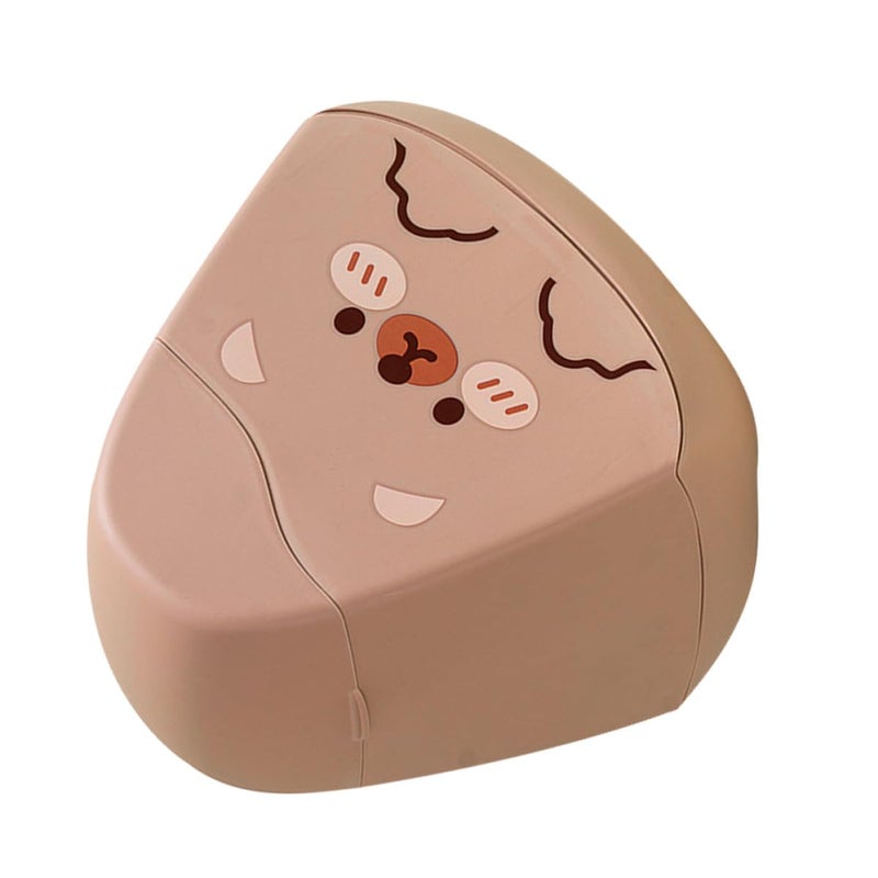 Mini Desktop Trash Can with Lid Cute Cartoon Table Garbage Bin Small Storage Dustbin for Home Office Car Use - Image 1