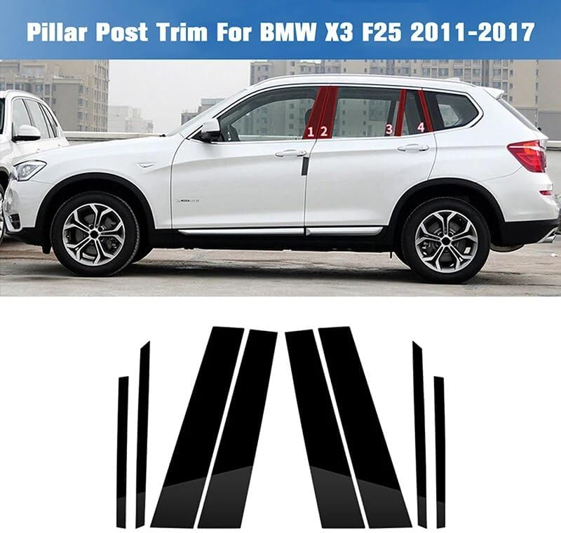 QASULER 8Pcs Car Window Pillar Posts for BMW X3 F25 - Image 3