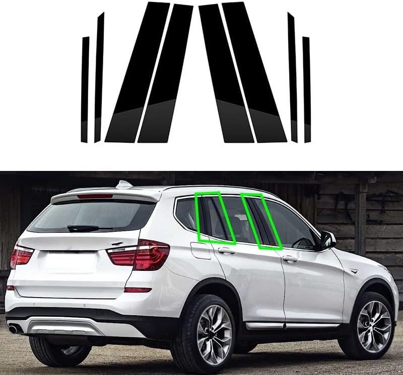 QASULER 8Pcs Car Window Pillar Posts for BMW X3 F25 - Image 2