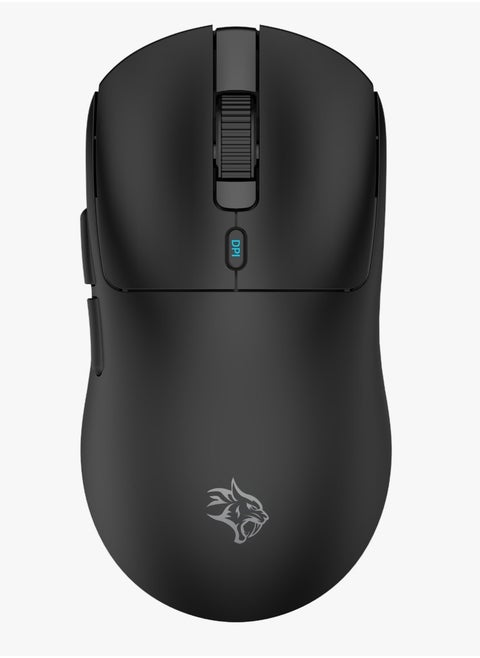 Triple-Mode 12000 DPI Gaming Mouse with 7 Programable Keys & 6 Level DPI / Bluetooth, Wired & Wireless Connectivity / Lightweight - Black