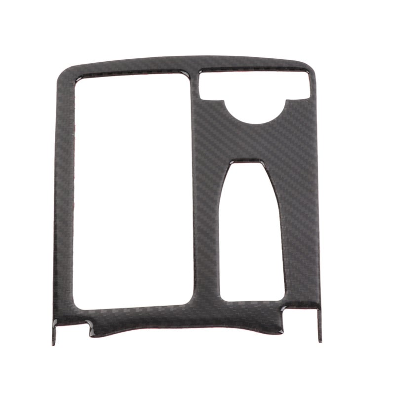 Carbon Fiber Water Cup Holder Trim Real Carbon Fiber Material Weather Proof - Self Adhesive Design Center Console Water Cup Holder Trim Cover for C-Class W204 07-13 - Image 5