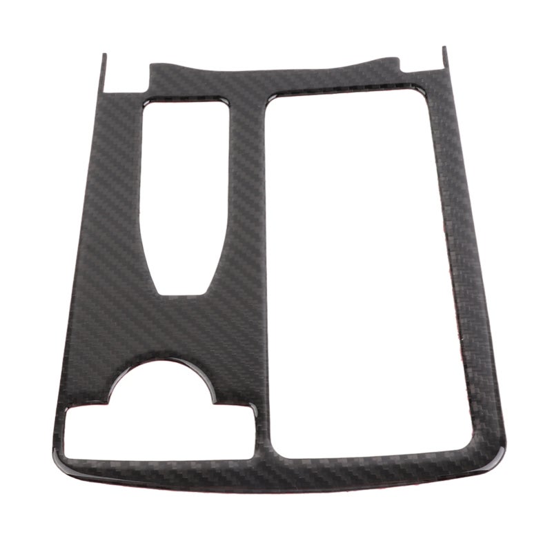 Carbon Fiber Water Cup Holder Trim Real Carbon Fiber Material Weather Proof - Self Adhesive Design Center Console Water Cup Holder Trim Cover for C-Class W204 07-13 - Image 3