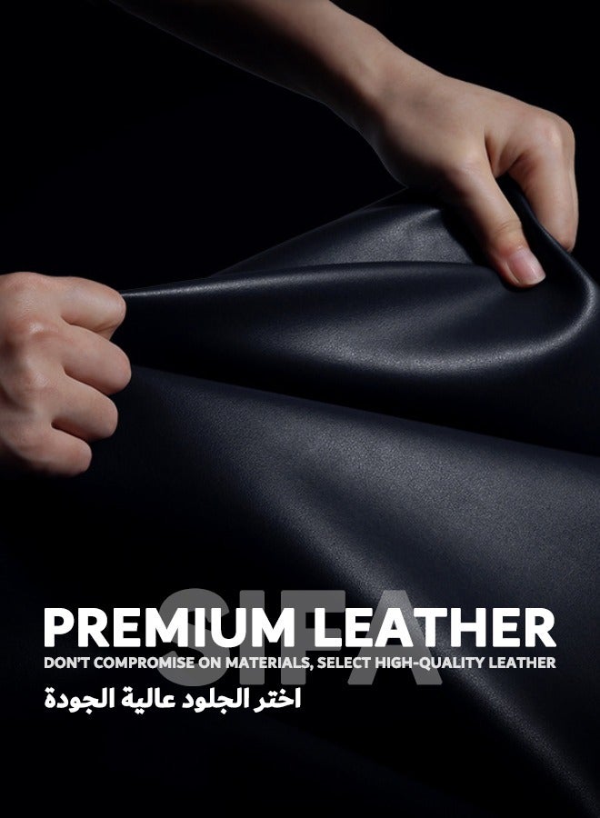 Honor 200 5G Phone Case, Composite Material Leather Back Cover, Luxury, Elegant, Anti-Drop, Non-Slip, Camera Protection Design Cover, Slim Leather Case for Honor 200 5G 6.7 inch (Black) - Image 3