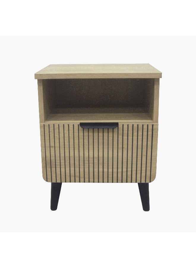Home Box موفو-لازيرو طاولة جانبية بخزانة درج واحد ورف مفتوح - بلوط - Image 3