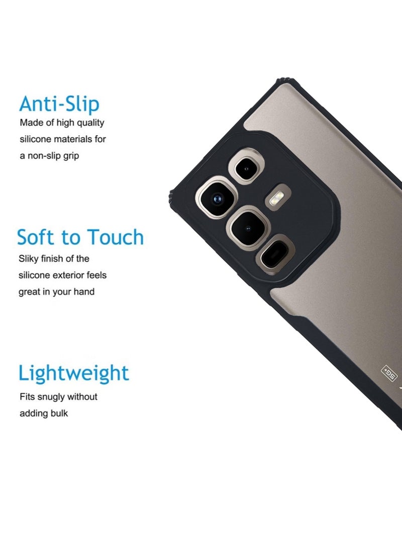 Waldic - Infinix Note 50s Premium Case | Premium Silicone Case Cover Designed for Infinix Note 50s | Infinix Note 50s Case Camera and Drop Protection Thin Protective Back Cover Case for Infinix Note 50s - Black - Image 1
