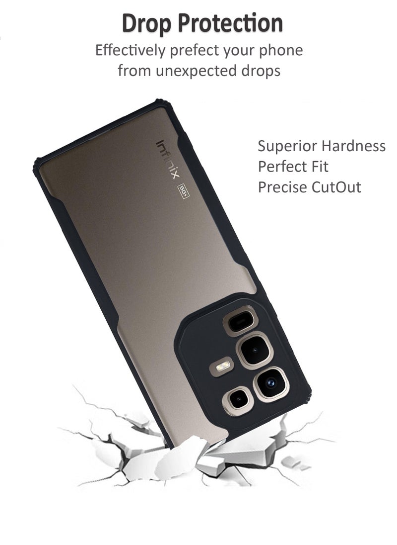 Waldic - Infinix Note 50s Premium Case | Premium Silicone Case Cover Designed for Infinix Note 50s | Infinix Note 50s Case Camera and Drop Protection Thin Protective Back Cover Case for Infinix Note 50s - Black - Image 1