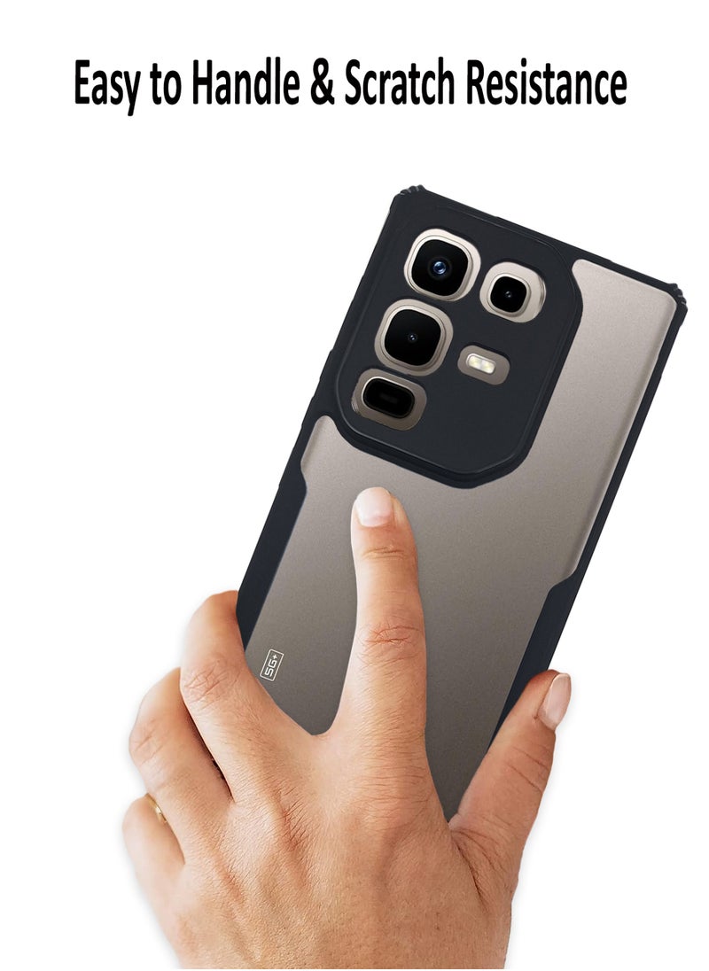 Waldic - Infinix Note 50s Premium Case | Premium Silicone Case Cover Designed for Infinix Note 50s | Infinix Note 50s Case Camera and Drop Protection Thin Protective Back Cover Case for Infinix Note 50s - Black - Image 1