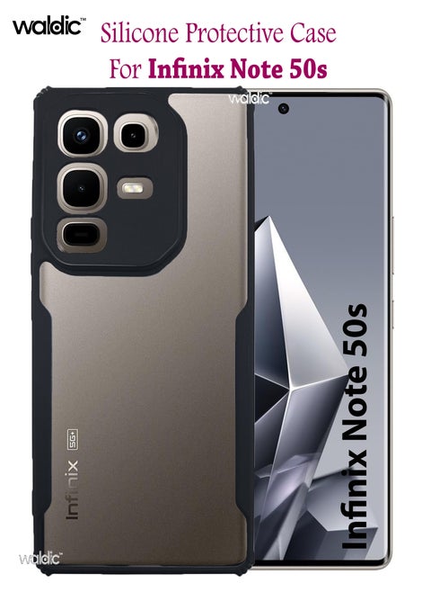 Infinix Note 50s Premium Case | Premium Silicone Case Cover Designed for Infinix Note 50s | Infinix Note 50s Case Camera and Drop Protection Thin Protective Back Cover Case for Infinix Note 50s - Black