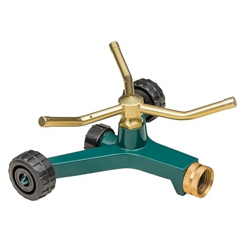 Orbit 58257N Lawn and Garden 3Arm Metal Sprinkler with Wheel Base