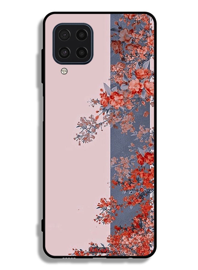 Tolwak Samsung Galaxy M32 4G Protective Case Cover Tree Leaves And Flowers Art - Image 2