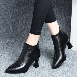 2023 Spring Autumn Ankle Boots for Women, Mid-Heel Velvet Martin Booties (Velvet lining) Black - pzsku/Z7001969EB067AB62BFCEZ/45/1746218326/0dffe350-0b03-461b-aa18-a352d6a0311e