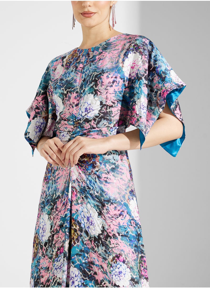 Closet London Gold Kimono A-Line Dress  - Image 3