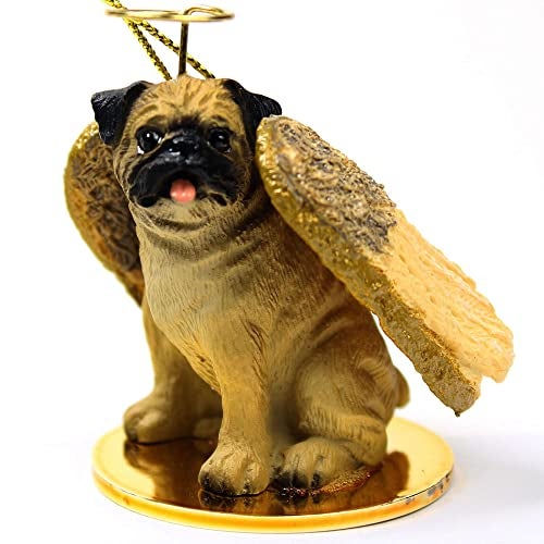 Conversation Concepts Pug Angel Dog Ornament Fawn