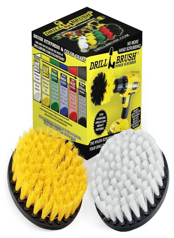 Drillbrush Drill Brush - 5-inch Spin Brush Cleaning Kit - Calcium, Mineral Deposits, Soap Scum, Rust - Hard Water Stain Remover - Grout Cleaner - Shower Curtain - Bath Mat - Bathroom Accessories - Shower Door - Image 1