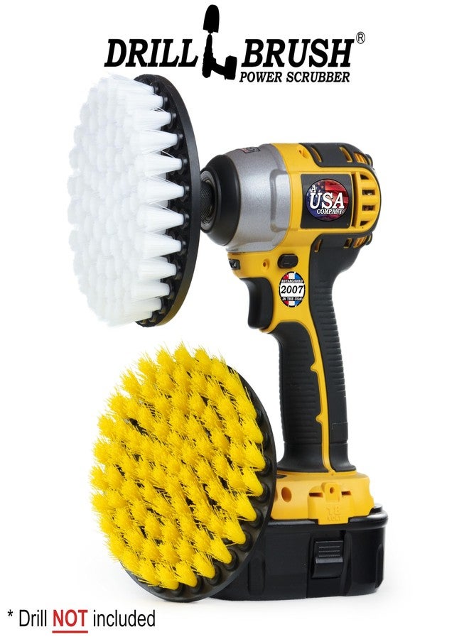Drillbrush Drill Brush - 5-inch Spin Brush Cleaning Kit - Calcium, Mineral Deposits, Soap Scum, Rust - Hard Water Stain Remover - Grout Cleaner - Shower Curtain - Bath Mat - Bathroom Accessories - Shower Door - Image 3