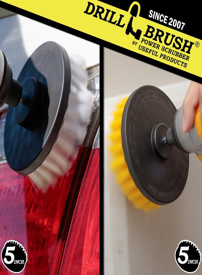 Drillbrush Drill Brush - 5-inch Spin Brush Cleaning Kit - Calcium, Mineral Deposits, Soap Scum, Rust - Hard Water Stain Remover - Grout Cleaner - Shower Curtain - Bath Mat - Bathroom Accessories - Shower Door - Image 2