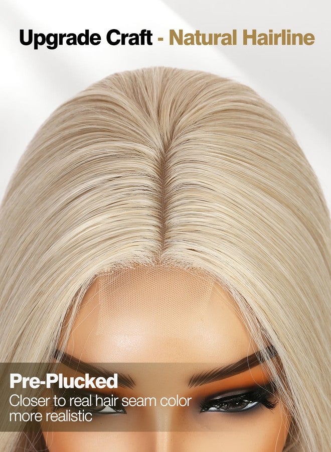 WIGER Mixed Blonde Long Wavy Wigs Middle Part Curly Wavy Layered Wig Glueless TALOS Synthetic Heat Resistant Fiber Wig for Women Cosplay Party Christmas (Blonde) - Image 3