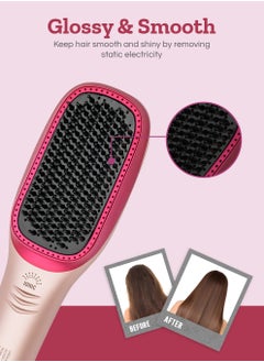 Couture Hair Pro فرشاة الهواء الساخن بخطوة واحدة - مجفف شعر احترافي بقدرة 1200 وات مع مشط مضاد للحرق - مجفف شعر أيوني من السيراميك بلون الخوخ  - Image 4