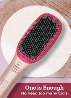 Couture Hair Pro فرشاة الهواء الساخن بخطوة واحدة - مجفف شعر احترافي بقدرة 1200 وات مع مشط مضاد للحرق - مجفف شعر أيوني من السيراميك بلون الخوخ  - Image 2