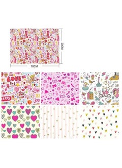 SYOSI Wrapping Paper Sheets, Birthday Wrapping Paper Set Included 6 Pack Gift Wrap Paper with Ribbon Tag  Butterfly Heart Design for Birthday Bridal Baby Shower Weddings Boy Girl  - Image 4