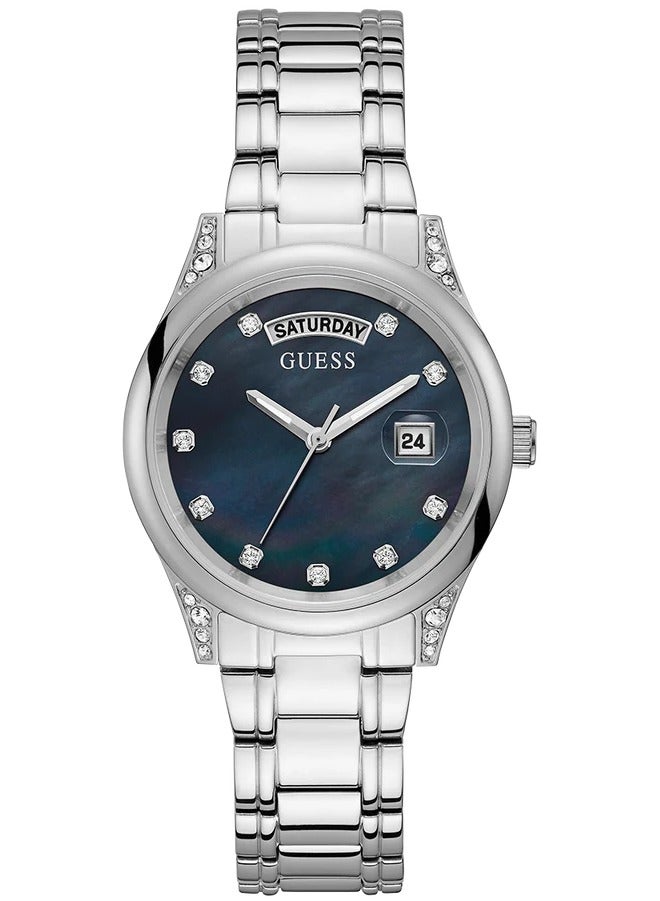 GUESS - GW0047L1 - WATCH FOR LADIES - STAINLESS STEEL BLACK DIAL - DAY ON THE TOP AND DATE - Image 1