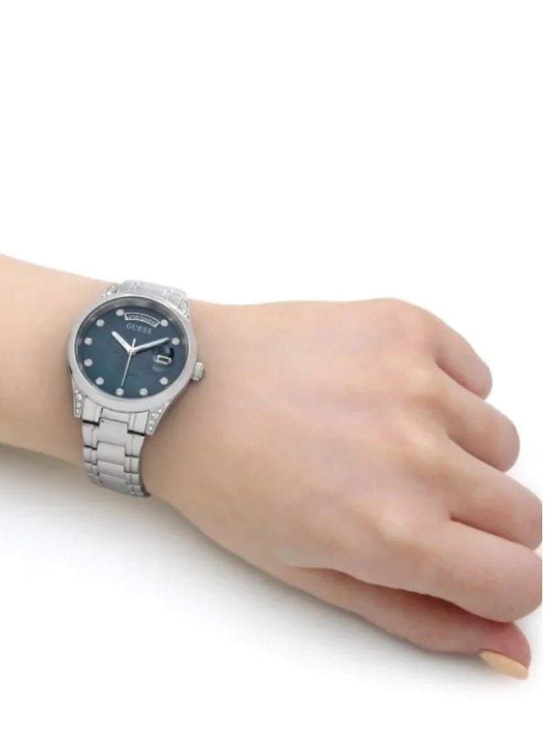 GUESS - GW0047L1 - WATCH FOR LADIES - STAINLESS STEEL BLACK DIAL - DAY ON THE TOP AND DATE - Image 3