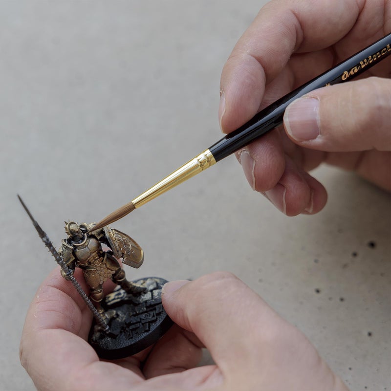 da Vinci Watercolor Series Paint Brush, Round Harbin Kolinsky Red Sable with Black Handle, Size 0 (1526Y-0) - Image 4