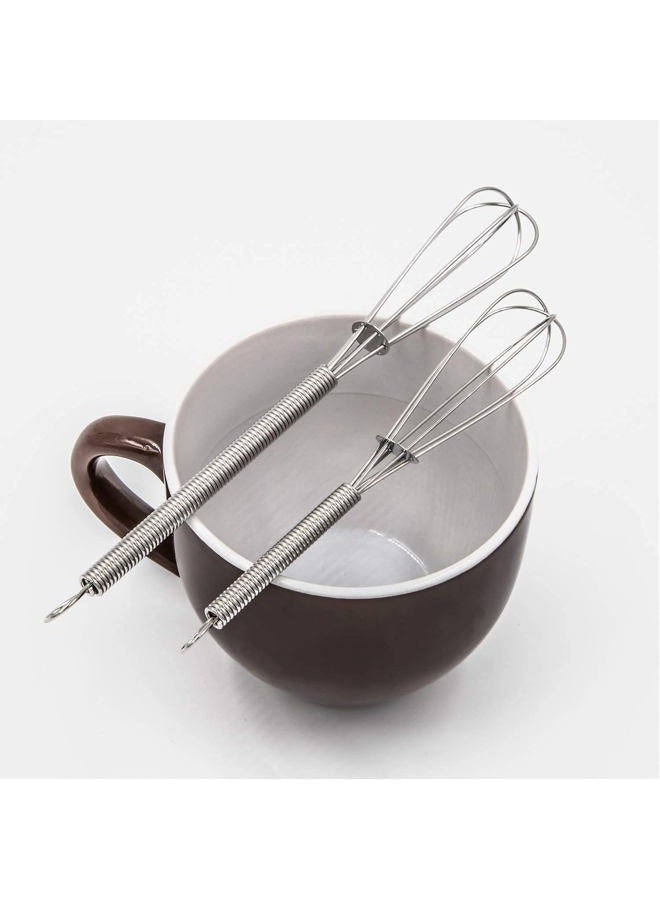 Wingsflying 4 Pack Mini Wire Kitchen Whisks Small Egg Whisk Gravy Sauce Mini Whisk Silver-Each of 2PCS 5 Inches and 7 Inches - Image 3