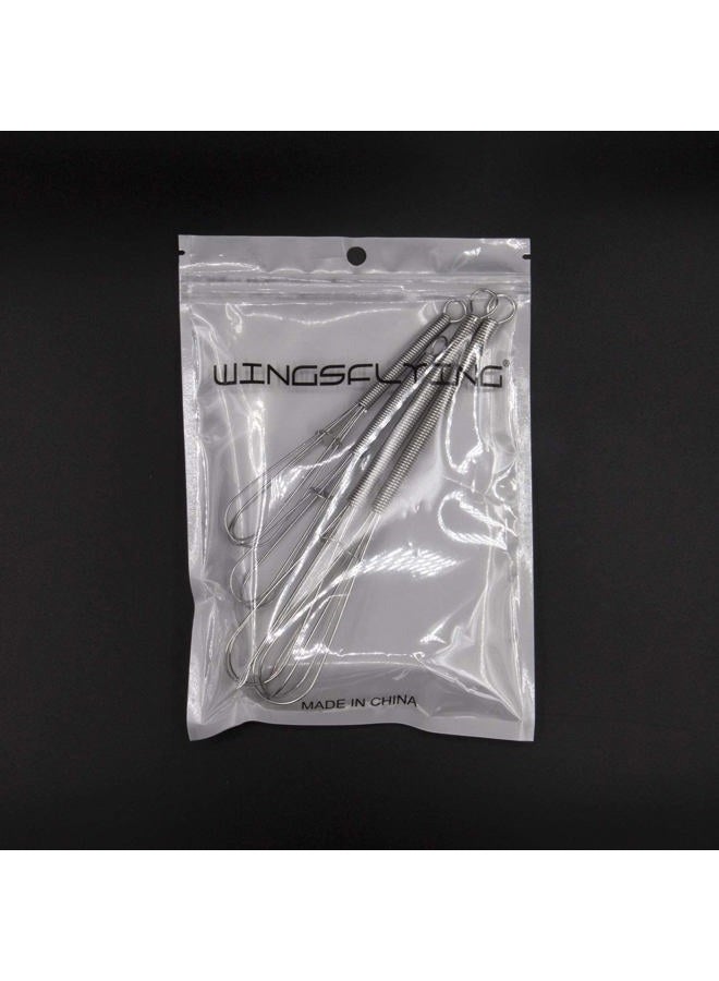 Wingsflying 4 Pack Mini Wire Kitchen Whisks Small Egg Whisk Gravy Sauce Mini Whisk Silver-Each of 2PCS 5 Inches and 7 Inches - Image 4