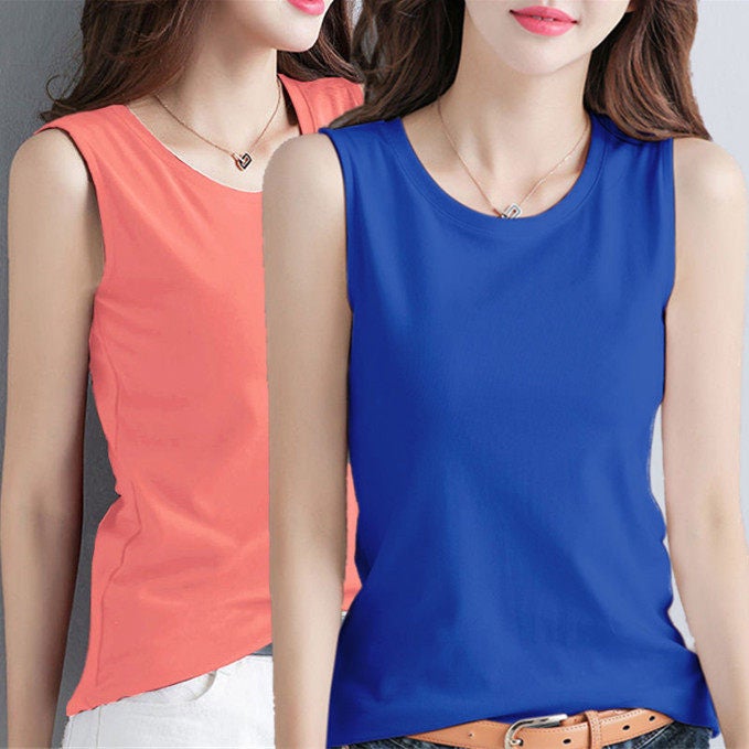 100% pure cotton vest for women's summer outerwear 2025 plus size loose breathable morning run sleeveless versatile undershirt for women - Image 2
